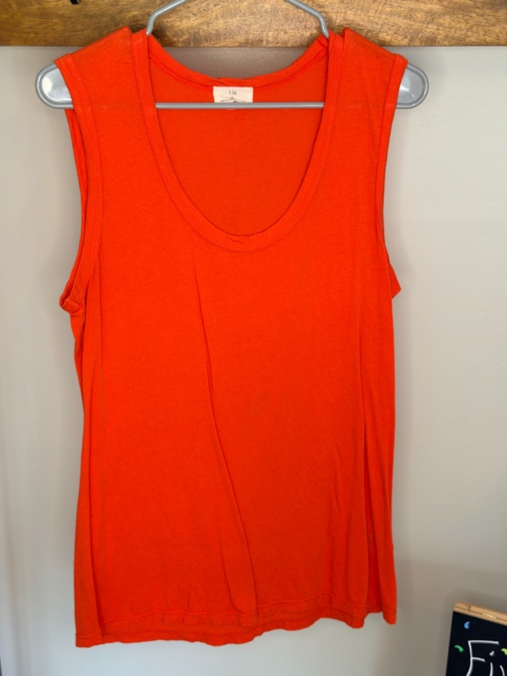 t.la Women’s Orange Sleeveless Scoop Neck Tank